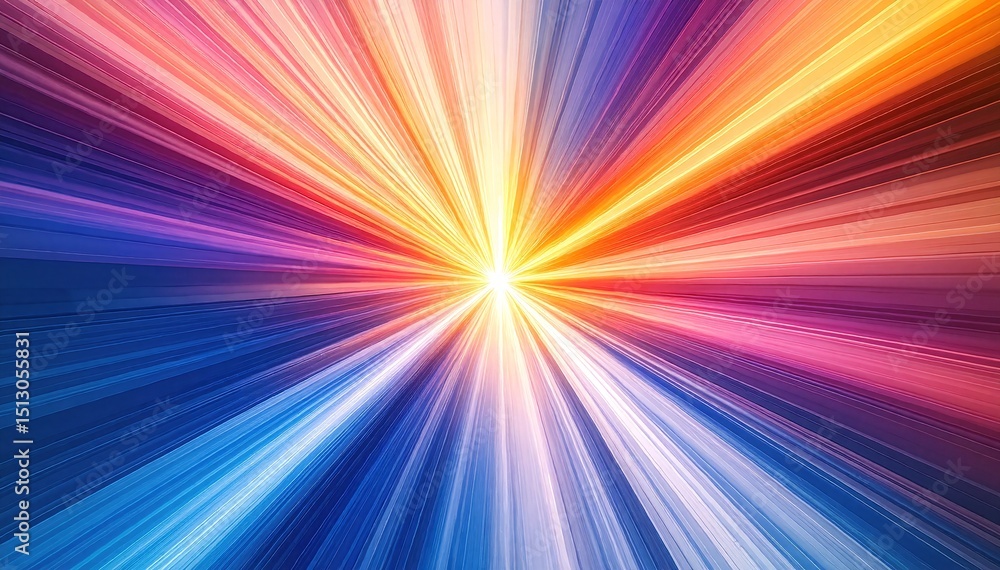 Aufkleber a vibrant, abstract background featuring dynamic light streaks in various colors, creating a sense o