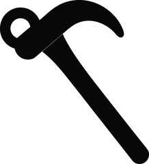 hammer and sickle silhouette vector illustration icon on transparent background