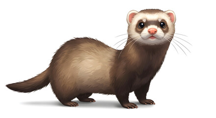 close up of a ferret