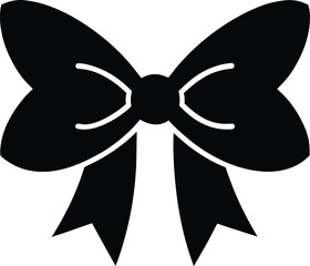 bow silhouette vector illustration icon on transparent background