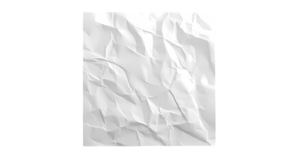 Obraz premium A close up of a crumpled white sheet of paper with creating a simple design isolated on transparent background