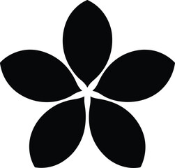 flower silhouette vector illustration icon on transparent background