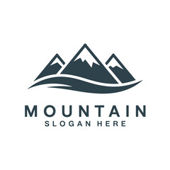Mountain Silhouette Design Vector, Unique and Professional Mountain Logo Design