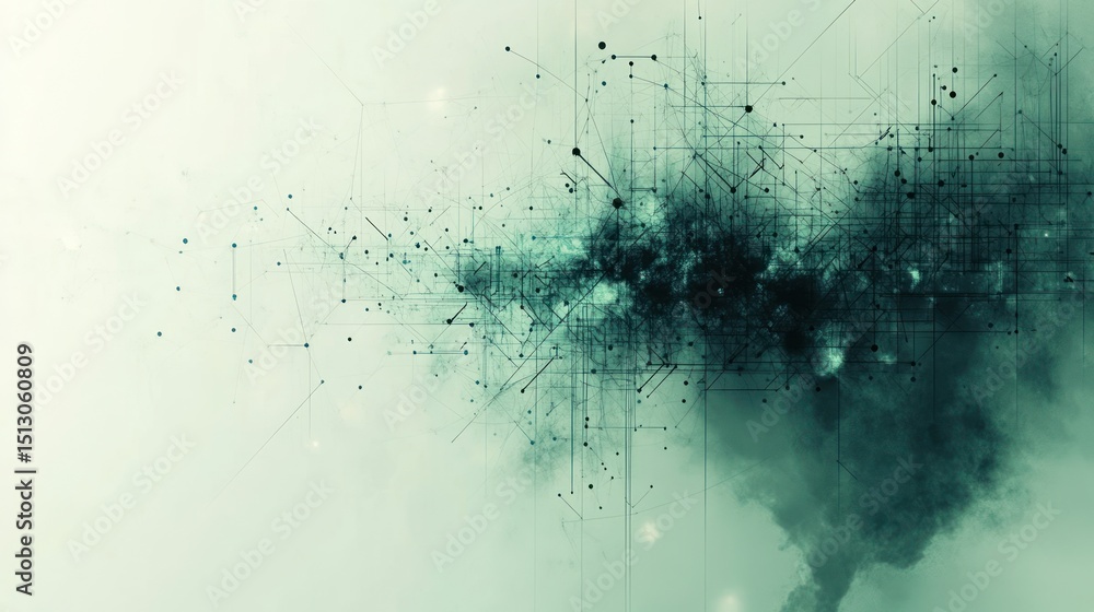 Poster abstract city network background; graphic design element; possible use in tech presentations