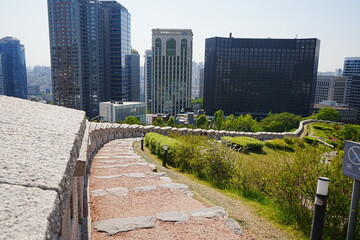 Stone Stair at Baekbeom Plaza in Seoul, South Korea - 韓国 ソウル 白凡広場の階段
