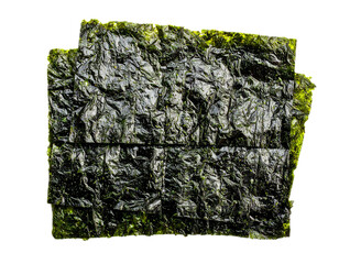 Nori seaweed sheet isolated on transparent background