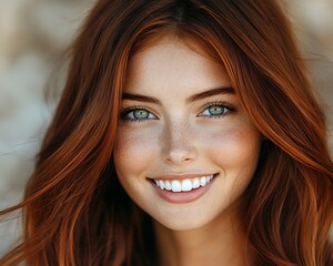 Fototapeta premium Woman with a radiant smile