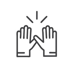 Obraz premium High Five Icon for Dating App Match Celebration, Connection Success Acknowledgment, Positive Interaction Recognition and Mutual Interest Confirmation Features