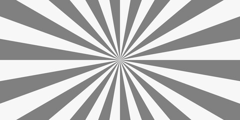 Retro abstract explosion white and gray vintage ray sunrise star sunbeam texture background. vector illustration circle light banner cartoon add design.	