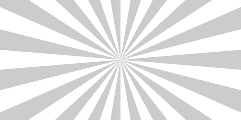 Obraz premium Retro abstract explosion white and gray vintage ray sunrise star sunbeam texture background. vector illustration circle light banner cartoon add design. 