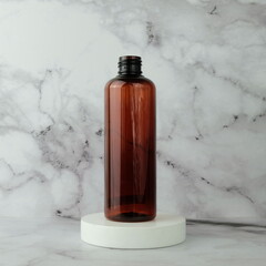 Amber bottle of essential oil