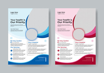 Corporate healthcare and medical a4 flyer design template
Dental and Medical Related Flyer Design Template Corporate healthcare and medical flyer or poster