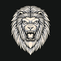 Lion Head Illustration