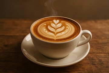 Obraz premium Aromatic Cappuccino Indulge in the Perfect Latte Art