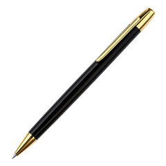 Naklejka premium A black pen with gold accents