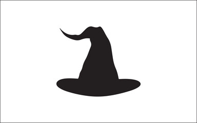 Fototapeta premium Halloween Witch Hat Flat Style Icon