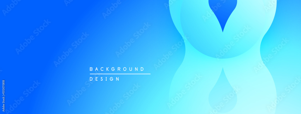 Aufkleber abstract blue background. smooth layers create flowing shapes, gradient effect, modern design elemen