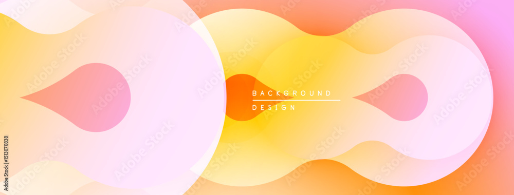 Leinwandbilder abstract fluid shapes blend, creating warm gradient background. soft colors suggest modern design, p