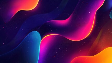 Abstract Colorful Waves Background with Gradient and Light Effects