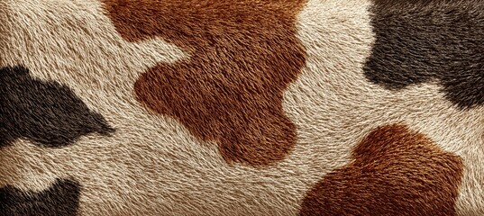 Brown cow skin texture background. Generative AI technology.	
