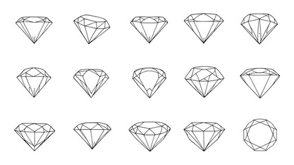 Glowing Precious Diamond Stone Vector Graphic  