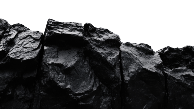 Dark, textured rock formations