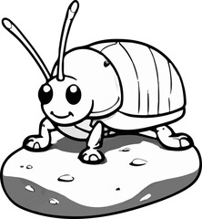 vector illustration of a cartoon ladybug art