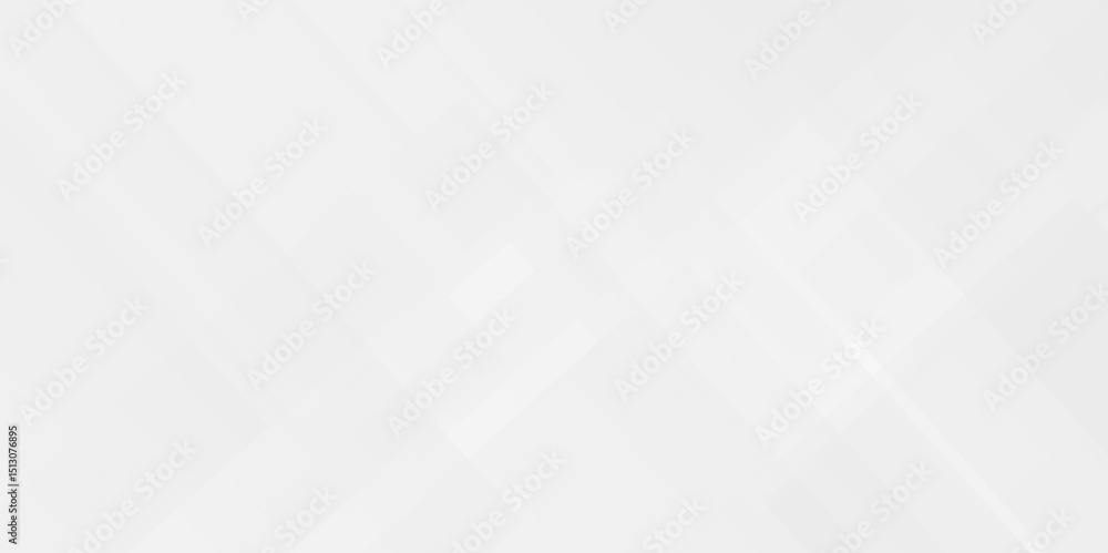 Fototapete White and gray overlap triangle geometric technology pattern. minimal rectangle randomly arranged white lines transparent web square background layers. overlapping presentation design.