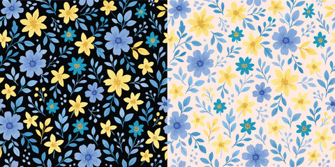 Colorful floral patterns for creative use, floral Illustration,Beautiful seamless floral pattern with cute abstract flowers.Modern floral pattern,Hand drawn pattern...