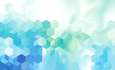 Obraz premium Geometric Abstract Background Featuring Soft Gradient Pattern Hexagonal Shapes Various 
