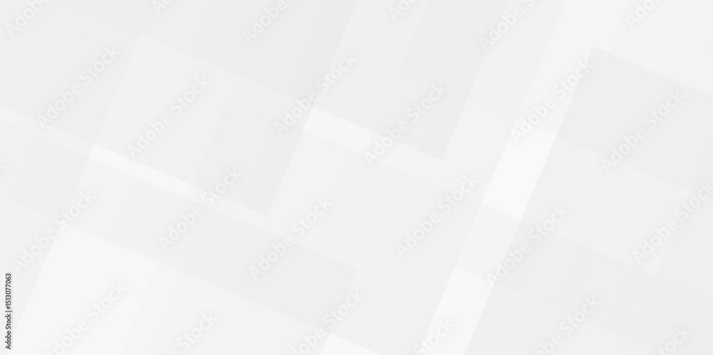 Fototapete white and gray overlap triangle geometric technology pattern. minimal rectangle randomly arranged wh