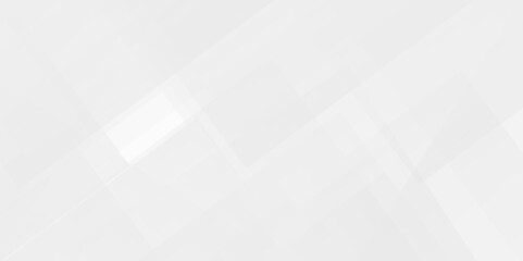 White and gray overlap triangle geometric technology pattern. minimal rectangle randomly arranged white lines transparent web square background layers. overlapping presentation design.