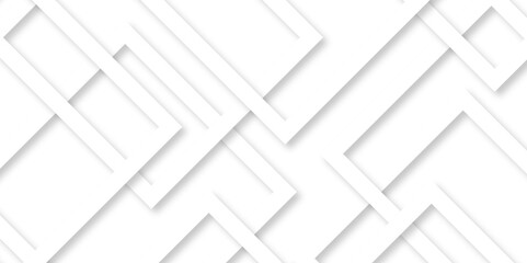 White and gray overlap triangle geometric technology pattern. minimal rectangle randomly arranged white lines transparent web square background layers. overlapping presentation design.