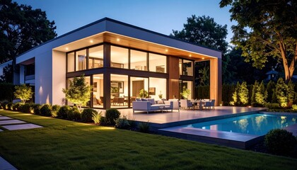 modern residential house, real estate lifestyle