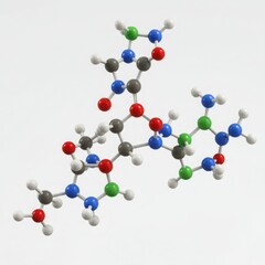 Molecular structure isolated on white background. use cases: science, education, research.