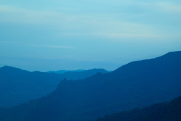 mountain landscape with fog in Vietnam