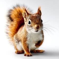 Fototapeta premium Red Squirrel Closeup Photograph of a Eurasian Red Squirrel Wildlife Animal Photography Nature