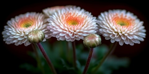 Close-up of vibrant daisies in bloom