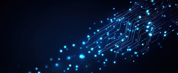 Abstract Blue Glowing Sparkle Background