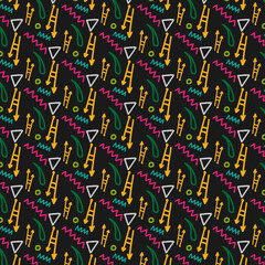 seamless pattern with abstract shapes