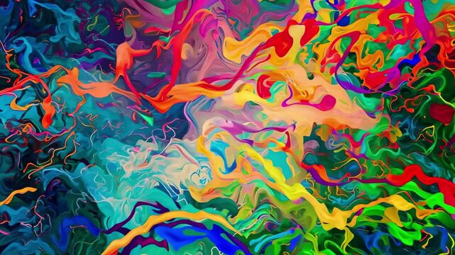 Vibrant vines of energy intertwine in a colorful tapestry, pulsating with life and movement, creating a mesmerizing display of dynamic hues and swirling patterns