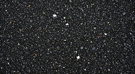 Obraz premium Black Volcanic Sand Texture Dark Pebble Beach Background