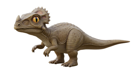 Obraz premium Isolated Small Baby Horned Dinosaur Protoceratops with Detailed Skin Texture