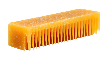 Surf wax comb with grit marks, isolated on white background