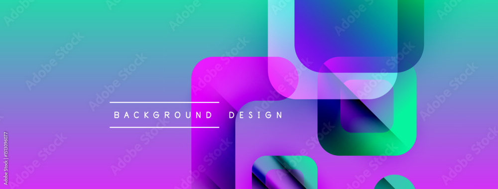Poster vibrant abstract background. gradient colors blend, creating dynamic shapes. modern design elements 