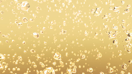 水中の泡 - シャンパンゴールド