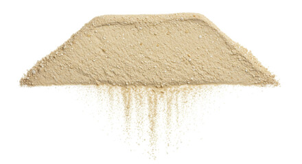 Isolated Pile of Light Brown Sand with Falling Grains