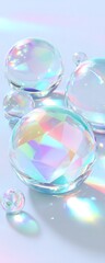 Pastel Iridescent Geometric Bubbles