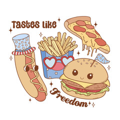 Fast food set Burger Hotdogs 