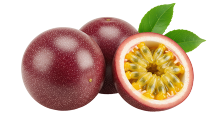 Isolated Passion Fruit Still Life